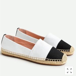 J Crew Espadrille In Canvas with Toe Cap